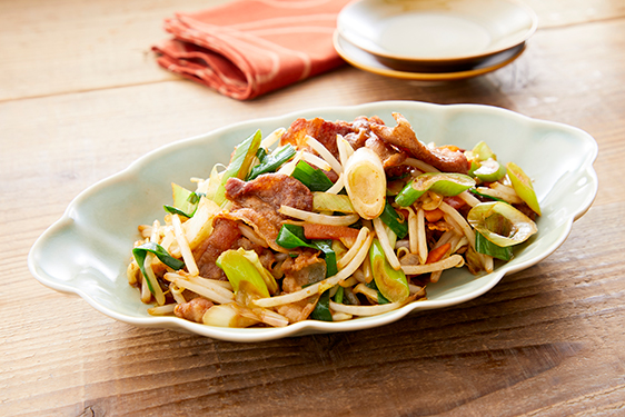 カット野菜と豚バラの豆鼓醤炒め