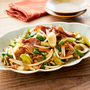 カット野菜と豚バラの豆鼓醤炒め