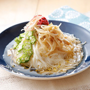 黒豆もやしとえのきのさっぱり素麺